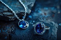 Sapphire necklace and ring accessories accessory gemstone.