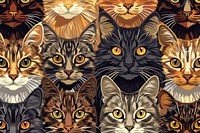 A group Cat vector seamless backgrounds pattern animal.