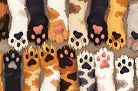 A group Cat paw hand backgrounds pattern electronics.