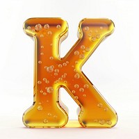 Letter k yellow symbol number.