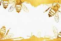 Bees border frame backgrounds insect animal.