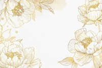 Peony border frame drawing sketch backgrounds.