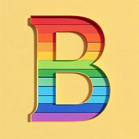 Alphabet rainbow number font.