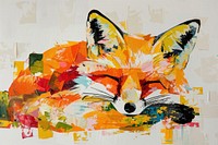 Fox art painting animal.