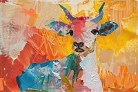 Ibex art abstract painting.