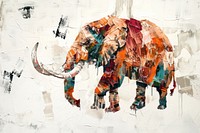 Art painting collage animal.
