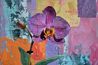 Orchid art painting flower.