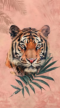 Wallpaper Tiger tiger wildlife drawing.