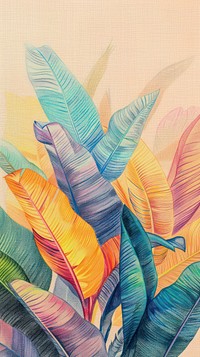 Vibrant tropical leaf illustration