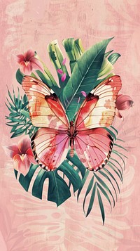 Wallpaper Butterfly butterfly painting pattern.