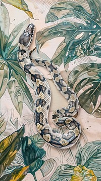 Wallpaper Snake snake reptile drawing.