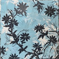 Silkscreen of a Aster backgrounds pattern plant.