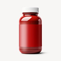 Red medicine bottle, food packaging