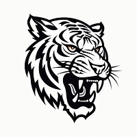 Tiger white black logo.