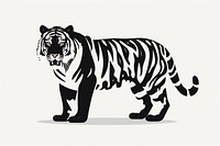 Tiger Silhouette clip art wildlife animal mammal.