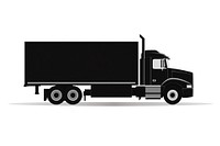 Truck silhouette clip art vehicle white background transportation.