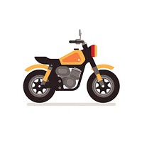 Flat design motorcycle vehicle moped white background.