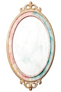 Vintage frame marble jewelry mirror locket.