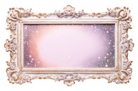 Vintage frame of glitter white background decoration rectangle.