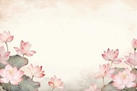 Vintage frame of lotuses backgrounds blossom pattern.