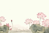 Vintage frame of lotuses backgrounds flower plant.
