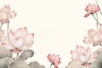 Vintage frame of lotuses backgrounds pattern flower.