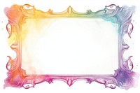 Vintage frame of rainbow backgrounds paper white background.