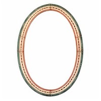 Vintage frame chinese oval white background photography.