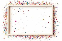 Vintage frame confetti paper backgrounds white background.