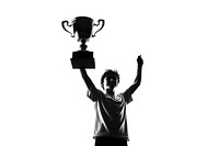 A Trophy silhouette clip art trophy white white background.