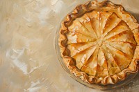 Close up on pale pie dessert pastry food.