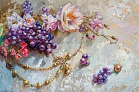 Jewellery backgrounds painting necklace.