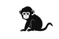 Baby monkey silhouette clip art wildlife animal mammal.