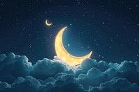 Cute moon on the night sky background astronomy outdoors eclipse.