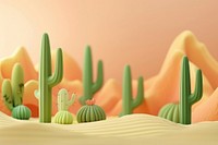Cute desert with cactus background plant landscape outdoors.