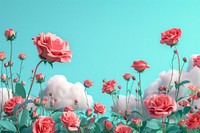Cute rose flowers background outdoors blossom nature.