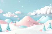 Cute snow mountain background outdoors nature tranquility.
