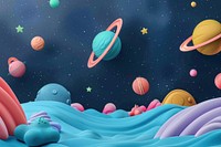 Cute space background astronomy cartoon nature.