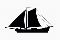Junk boat silhouette clip art sailboat vehicle transportation.