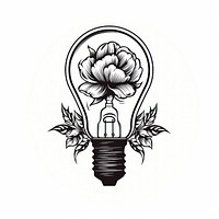 Lamp lightbulb drawing sketch.