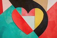 Retro collage of heart backgrounds creativity abstract.