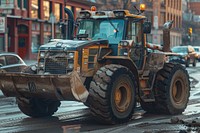 Construction front loader  vehicle tractor.