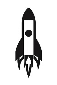 Rocket silhouette clip art rocket symbol logo.
