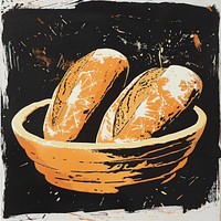 Bread art basket food.