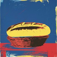 Art basket yellow bread.