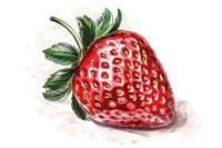 Vintage illustration strawberry fruit plant food.