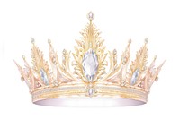 Diamon crown white background celebration accessories.