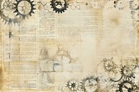 Gears cogs ephemera border page backgrounds drawing.