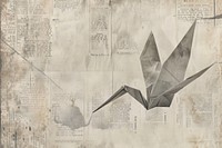 Origami crane ephemera border paper backgrounds drawing.
