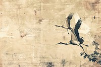 Japanese crane ephemera border backgrounds drawing animal.